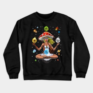 Hippie Mushroom Yoga Crewneck Sweatshirt